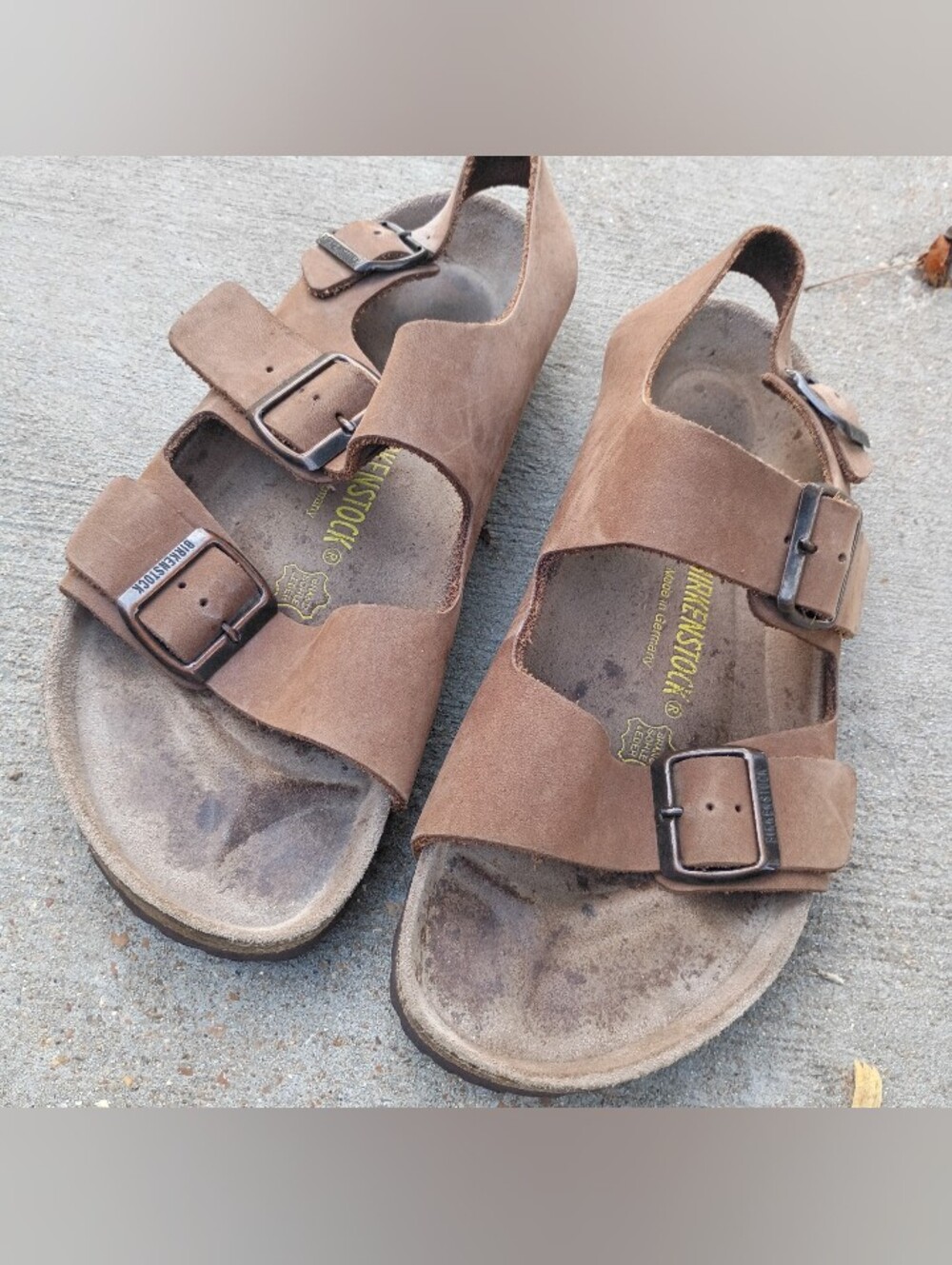 Vintage Birkenstock Milano Brown Suede Sandals Men's 7 / Women's 9